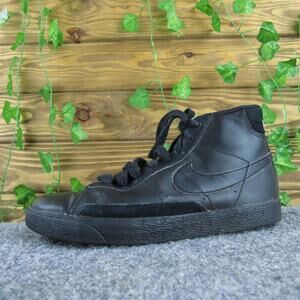 Nike Sneaker SB Blazer Mid Boys‎ Y 3 Medium Athletic Black Leather Lace Up